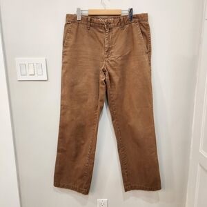 Vintage Eddie Bauer Chino Pants Mens 34x32 Tan Classic Fit Legend Wash Outdoor